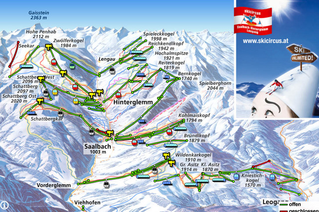 Skiregion Saalbach Hinterglemm �sterreich Skiurlaub Skireisen