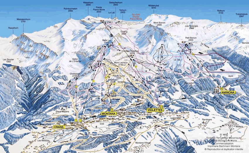 Skiregion Crans Montana Skiurlaub Skireisen