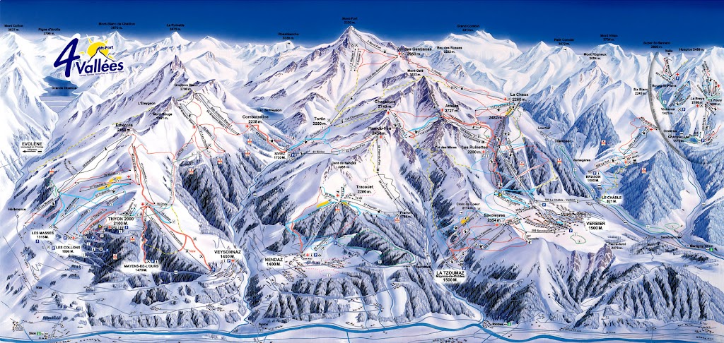 Skiregion 4-Vall�es Skiurlaub Skireisen